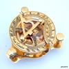 Mahira Nautical 3" Brass Sundail Compass Antique Vintage Style Nautical Maritime & Leather Gift view 2