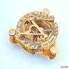 Mahira Nautical 3" Brass Sundail Compass Antique Vintage Style Nautical Maritime & Leather Gift view 3