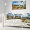 Designart Geothermal Power Station Panorama' Seashore Throw Living Room, Sofa, High Quality Pillow Insert + Cushion Cover Printed On Both Side 20" Round view 2