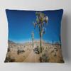 Designart Sandy Desert Road Panorama' Landscape Wall Throw Living Room, Sofa, High Quality Pillow Insert + Cushion Cover Printed On Both Side 18 in. x 18 in view 1
