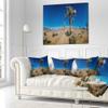 Designart Sandy Desert Road Panorama' Landscape Wall Throw Living Room, Sofa, High Quality Pillow Insert + Cushion Cover Printed On Both Side 18 in. x 18 in view 2