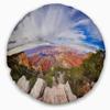 Designart Eye Looking at The Grand Canyon' Landscape Throw Living Room, Sofa, High Quality Pillow Insert + Cushion Cover Printed On Both Side 20" Round view 1