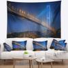 Designart ' Bosphorus Bridge at Night Istanbul' Landscape Tapestry Blanket Dcor Wall Art for Home and Office, Created on Lightweight Polyester Fabric x Large: 92 in. x 78 in view 1