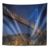 Designart ' Bosphorus Bridge at Night Istanbul' Landscape Tapestry Blanket Dcor Wall Art for Home and Office, Created on Lightweight Polyester Fabric x Large: 92 in. x 78 in view 2