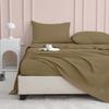 Cal-King Sheet Set, 4 Piece, 100% Egyptian Cotton, High Thread Count, Deep Pocket up to 16 Inch, Breathable, Soft, Cooling, Hotel Luxury Bedding, Taupe Solid, Breathable, Cal-King Size Bed Sheets view 1