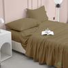 Cal-King Sheet Set, 4 Piece, 100% Egyptian Cotton, High Thread Count, Deep Pocket up to 16 Inch, Breathable, Soft, Cooling, Hotel Luxury Bedding, Taupe Solid, Breathable, Cal-King Size Bed Sheets view 2