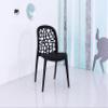 Container Furniture Direct Anastasia Modern Stackable Plastic Side Chair Black view 2