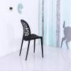 Container Furniture Direct Anastasia Modern Stackable Plastic Side Chair Black view 3