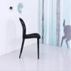 Container Furniture Direct Anastasia Modern Stackable Plastic Side Chair Black view 4