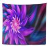 Designart ' Huge Purple Fractal Flower' Floral Tapestry Blanket Dcor Wall Art for Home and Office, Created On Lightweight Polyester Fabric Medium: 39 in. x 32 in view 2