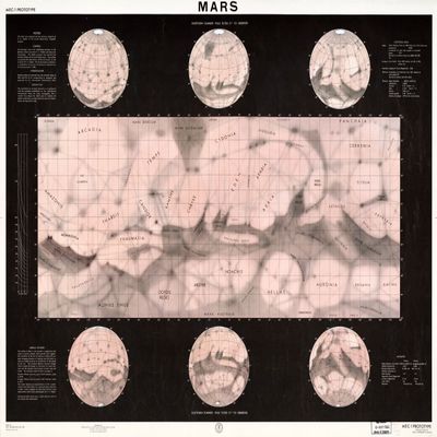 18" x 24" 1965 Map Of Mars MEC 1 Prototype