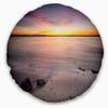 Beautiful Natural Sea During Sunrise' Seashore Round Throw Pillow & Round Cushion Pillow Cover for Living Room, Sofa view 1