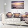 Beautiful Natural Sea During Sunrise' Seashore Round Throw Pillow & Round Cushion Pillow Cover for Living Room, Sofa view 2