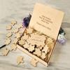 Alternative Wedding Guest Book 20-236 pieces Wooden Puzzle Engagement Guest Book Personalized Guestbook Sign with Monogram, Names Wedding Gifts Idea Rustic Guestbook (Style 2 - Names) view 2