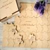 Alternative Wedding Guest Book 20-236 pieces Wooden Puzzle Engagement Guest Book Personalized Guestbook Sign with Monogram, Names Wedding Gifts Idea Rustic Guestbook (Style 2 - Names) view 4