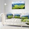 Designart Rice Field Valley Vietnam Panorama' Landscape Throw Living Room, Sofa, High Quality Pillow Insert + Cushion Cover Printed On Both Side 20" Round view 2