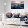 Designart Beautiful Blue Waters in Australia Beach' Seashore Throw Living Room, Sofa, High Quality Pillow Insert + Cushion Cover Printed On Both Side 20" Round view 2