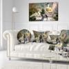 Designart Beautiful Row of Buddha Statues' Landscape Throw Living Room, Sofa, High Quality Pillow Insert + Cushion Cover Printed On Both Side 20" Round view 2