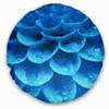 Designart Large Light Blue Flower and Petals' Floral Throw Living Room, Sofa, High Quality Pillow Insert + Cushion Cover Printed On Both Side 20" Round view 1