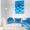 Designart Large Light Blue Flower and Petals' Floral Throw Living Room, Sofa, High Quality Pillow Insert + Cushion Cover Printed On Both Side 20" Round view 2