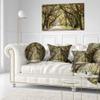 Designart Trees Tunnel in Botany Bay' Landscape Wall Throw Living Room, Sofa, High Quality Pillow Insert + Cushion Cover Printed On Both Side 20" Round view 2