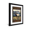Steamboat Springs Colorado Whistling Elk Professionally Framed & Matted Art Print from Travel Artwork by Artist Paul A. Lanquist Framed Art Size: 18" x 24" view 3