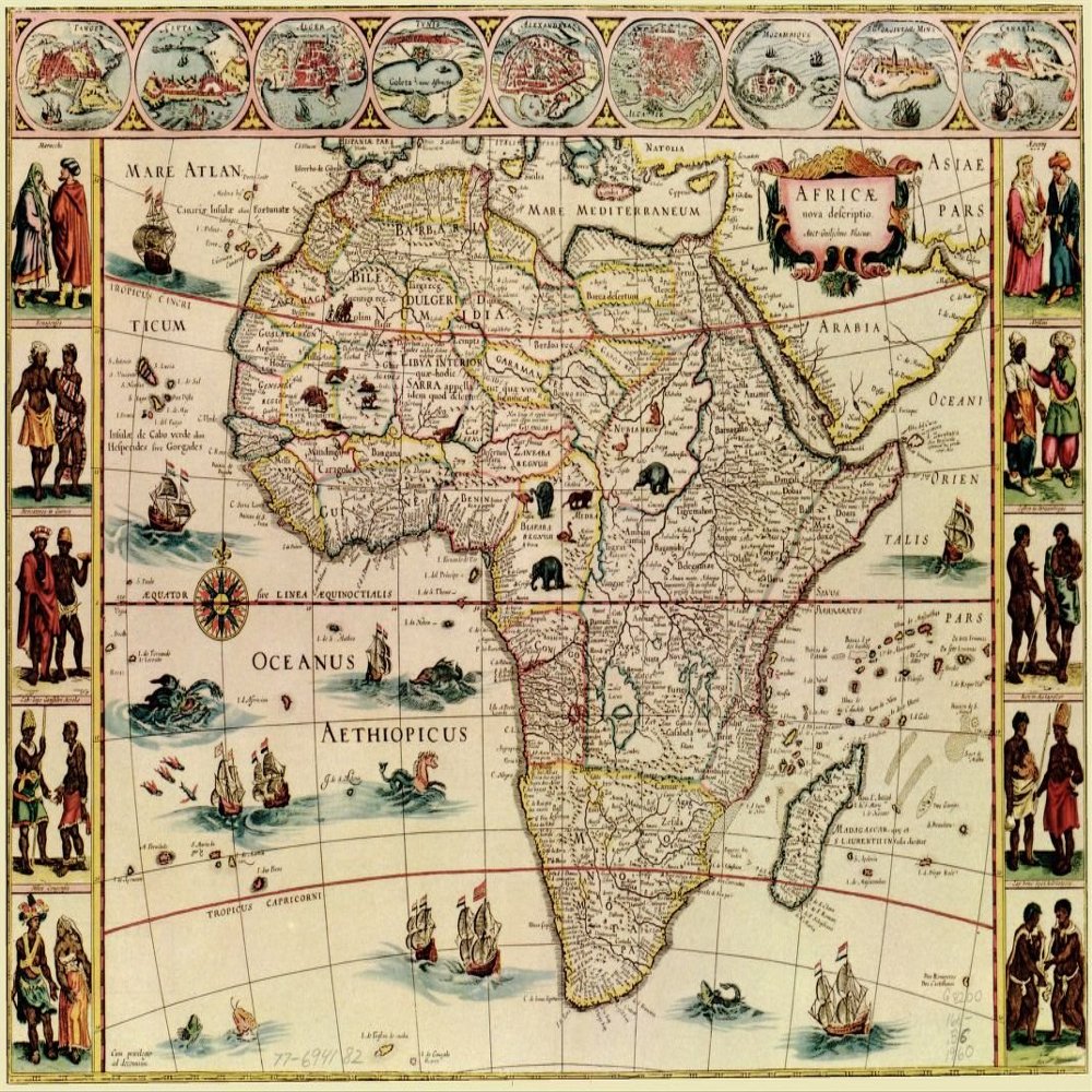 18" x 24" 1960 Map Of Africa Nova Description