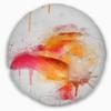 Designart Orange Rose Illustration Watercolor' Floral Throw Cushion Pillow Cover for Living Room, Sofa 20" Round view 1