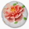 Designart Light Red Rose Sketch Watercolor' Floral Throw Cushion Pillow Cover for Living Room, Sofa 20" Round view 1
