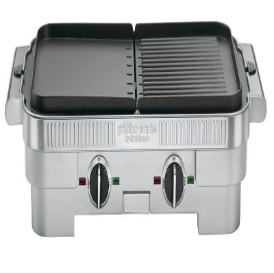 Cuisinart GR-55 Griddler Stainless Steel Nonstick Grill/Griddle Combo (Renewed)
