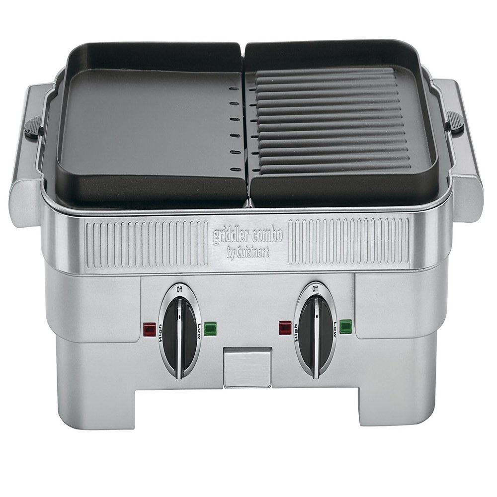 Cuisinart GR-55 Griddler Stainless Steel Nonstick Grill/Griddle Combo (Renewed)
