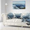 Designart White Ski Slope Panoramic View' Landscape Throw Living Room, Sofa, High Quality Pillow Insert + Cushion Cover Printed On Both Side 20" Round view 2