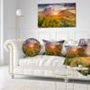 Designart Colorful Fall Mountains' Landscape Throw Living Room, Sofa, High Quality Pillow Insert + Cushion Cover Printed On Both Side 20" Round view 2