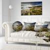 Designart Furnas Virgin Beach Galicia Spain' Seashore Throw Cushion Pillow Cover for Living Room, Sofa 20" Round view 2