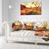 Designart Colorful Fall American Prairie' Landscape Printed Throw Cushion Pillow Cover for Living Room, Sofa 20" Round view 2