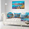 Designart Lago Rienza Ursprung Panorama' Seashore Throw Living Room, Sofa, High Quality Pillow Insert + Cushion Cover Printed On Both Side 20" Round view 2