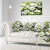 Designart Spring Background with White Flowers' Floral Throw Living Room, Sofa, High Quality Pillow Insert + Cushion Cover Printed On Both Side 20" Round view 2