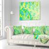 Designart Vibrant Green Fractal Flower Design' Abstract Throw Cushion Pillow Cover for Living Room, Sofa 16 in. x 16 in view 2