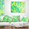 Designart Vibrant Green Fractal Flower Design' Abstract Throw Cushion Pillow Cover for Living Room, Sofa 16 in. x 16 in view 3