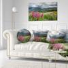 Designart Flowering New Zealand' Landscape Printed Throw Cushion Pillow Cover for Living Room, Sofa 20" Round view 2