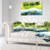 Designart Lake Pokhara Nepal' Boat Throw Cushion Pillow Cover for Living Room, Sofa 20" Round view 2