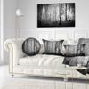 Designart Beautiful Forest Morning Panorama' Landscape Throw Living Room, Sofa, High Quality Pillow Insert + Cushion Cover Printed On Both Side 20" Round view 2