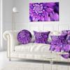 Designart Blue Flower Shaped Fractal Art' Floral Throw Cushion Pillow Cover for Living Room, Sofa 20" Round view 2