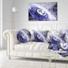 Designart Beautiful Blue Flying Saucer' Floral Throw Cushion Pillow Cover for Living Room, Sofa 20" Round view 2