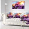 Designart Beautiful Little Purple Flowers' Floral Throw Living Room, Sofa, High Quality Pillow Insert + Cushion Cover Printed On Both Side 20" Round view 2