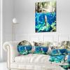 Designart Large Fish in Ik Kil Cenote Mexico' Landscape Wall Throw Living Room, Sofa, High Quality Pillow Insert + Cushion Cover Printed On Both Side 20" Round view 2