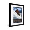 Brundage Ski Resort McCall Idaho Professionally Framed & Matted Art Print from Travel Artwork by Artist Paul A. Lanquist Framed Art Size: 18" x 24" view 3
