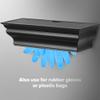 HealthyShelf Black ABS Plastic MultiFold Paper Towel Dispenser - Wall Mount Shelf - Handy Multi-Use Decorative Shelf Dispenser for Bath, Kitchen, Laundry Room view 4