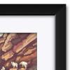 Colorado Park Rangers & Goats Professionally Framed & Matted Art Print from Travel Artwork by Artist Paul A. Lanquist Framed Art Size: 18" x 24" view 2