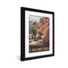 Colorado Park Rangers & Goats Professionally Framed & Matted Art Print from Travel Artwork by Artist Paul A. Lanquist Framed Art Size: 18" x 24" view 3